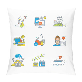 Personality  Information Technology,  Security, Creativity, Start Up, Insurance, Payment Methods Pillow Covers