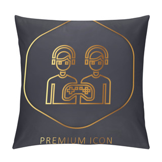 Personality  Battle Golden Line Premium Logo Or Icon Pillow Covers