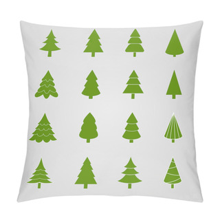 Personality  Set Of Christmas Tree, Vector Illustration Pillow Covers