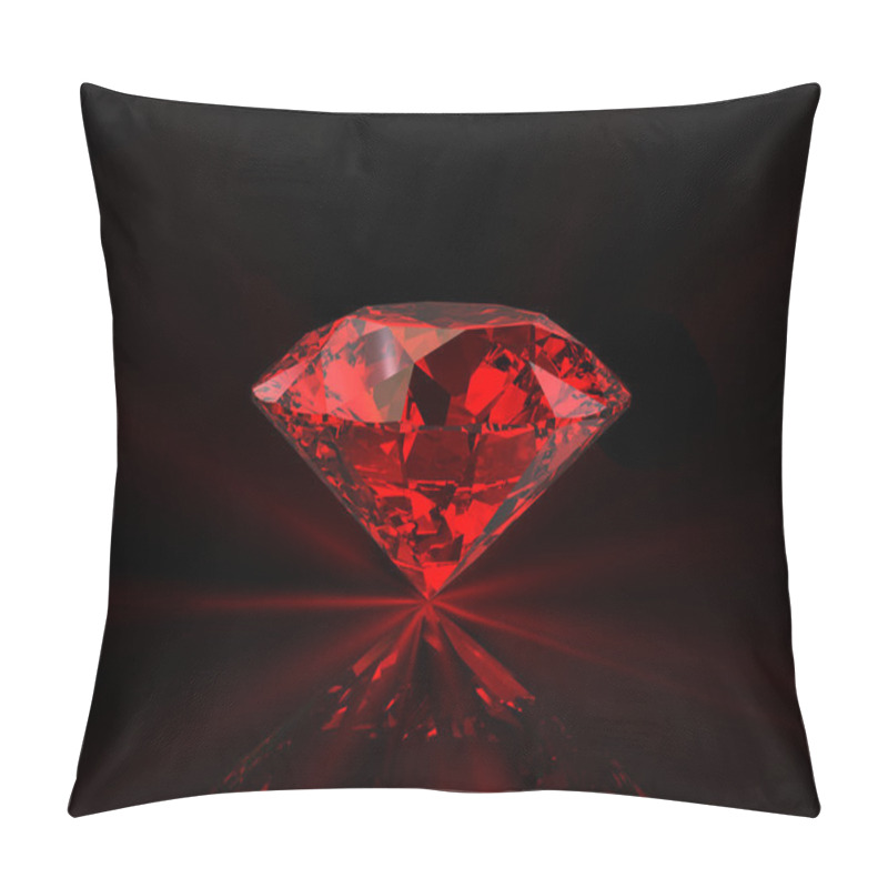 Personality  Red diamond on black background pillow covers