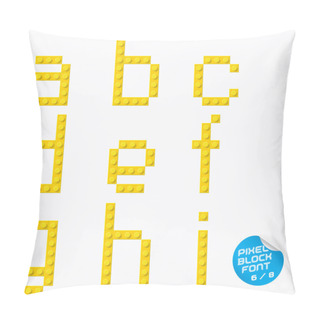 Personality  Unique Pixel Block Alphabet, Letters, Illustration, Sign, Icon, Symbol For Baby, Family, Education Pillow Covers