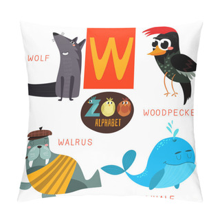 Personality  Cute Zoo Alphabet Pillow Covers