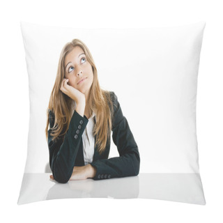 Personality  Business Woman Thinking Pillow Covers