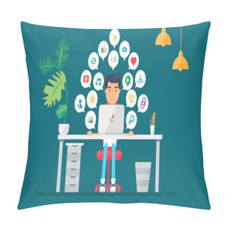 Personality  Web Virtual Socail Networks Pillow Covers