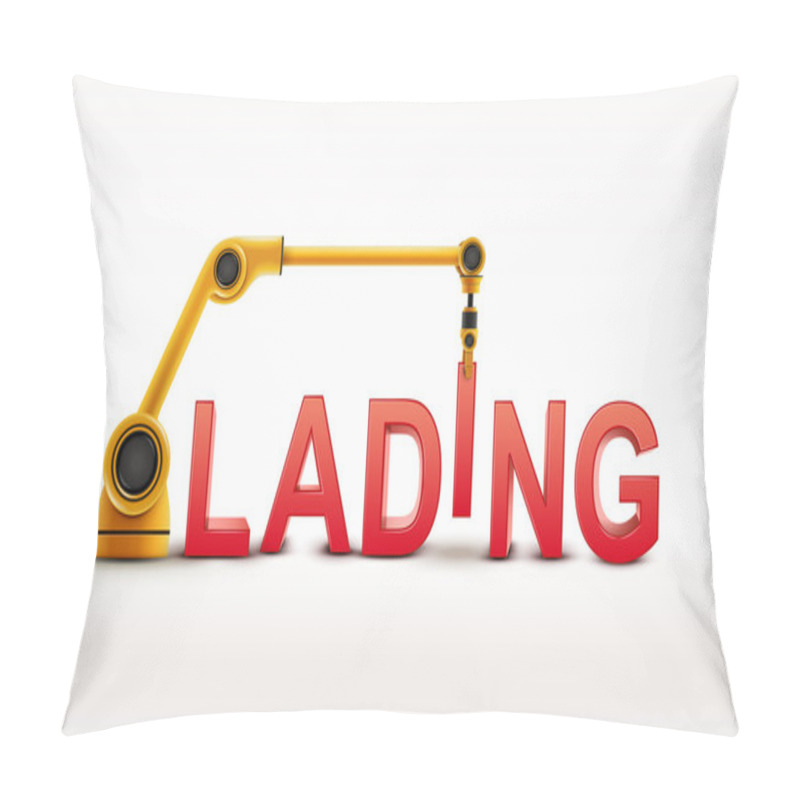 Personality  Industrial Robotic Arm Building LADING Word Pillow Covers