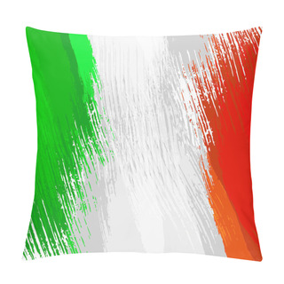 Personality  Grunge Background In Colors Of Italian Flag Pillow Covers