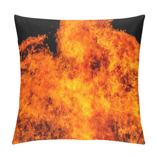 Personality  Burning Campfire At Night, Combs Flame As Texture And Background, Strong Branches Burning Trees Of A Forest Fire Pillow Covers