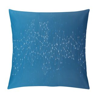 Personality  Blue Social Network Background. Pillow Covers