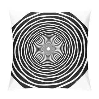 Personality  Overlaying Abstract Spiral, Swirl, Twirl Vector. Volute, Helix, Cochlear Vertigo Circular, Geometric Illustration. Abstract Circle Pillow Covers