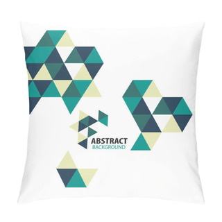 Personality  Abstract Mosaic Geometric Shapes Isolated Pillow Covers