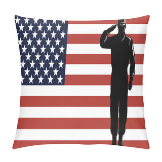 Personality  American Solder Serviceman Saluting Pillow Covers
