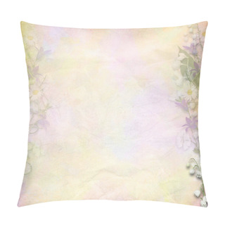 Personality  Retro Colorful Background With Spring Flowers Pillow Covers