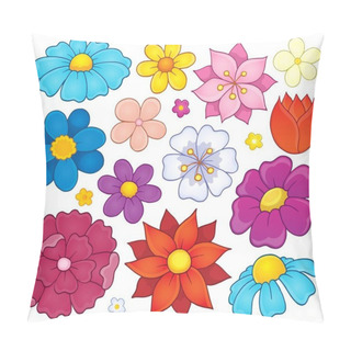 Personality  Stylized Flower Heads Theme Set 1 Pillow Covers