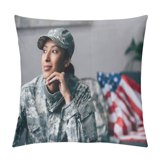 Personality  Thoughtful African American Soldier Pillow Covers