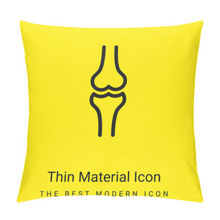 Personality  Ball Of The Knee Minimal Bright Yellow Material Icon Pillow Covers