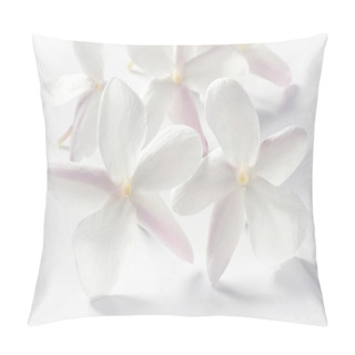 Personality  Jasmine Flowers Over White Background Pillow Covers