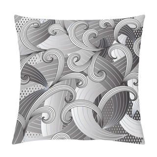 Personality  Abstract Intricate Striped Lines And Swirls Seamless Pattern.  Pillow Covers