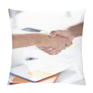 Personality  Businessmen Shaking Hands  Pillow Covers