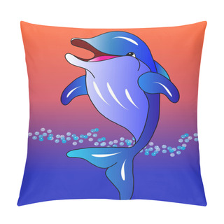 Personality  Dolphin At Sunset. Pillow Covers