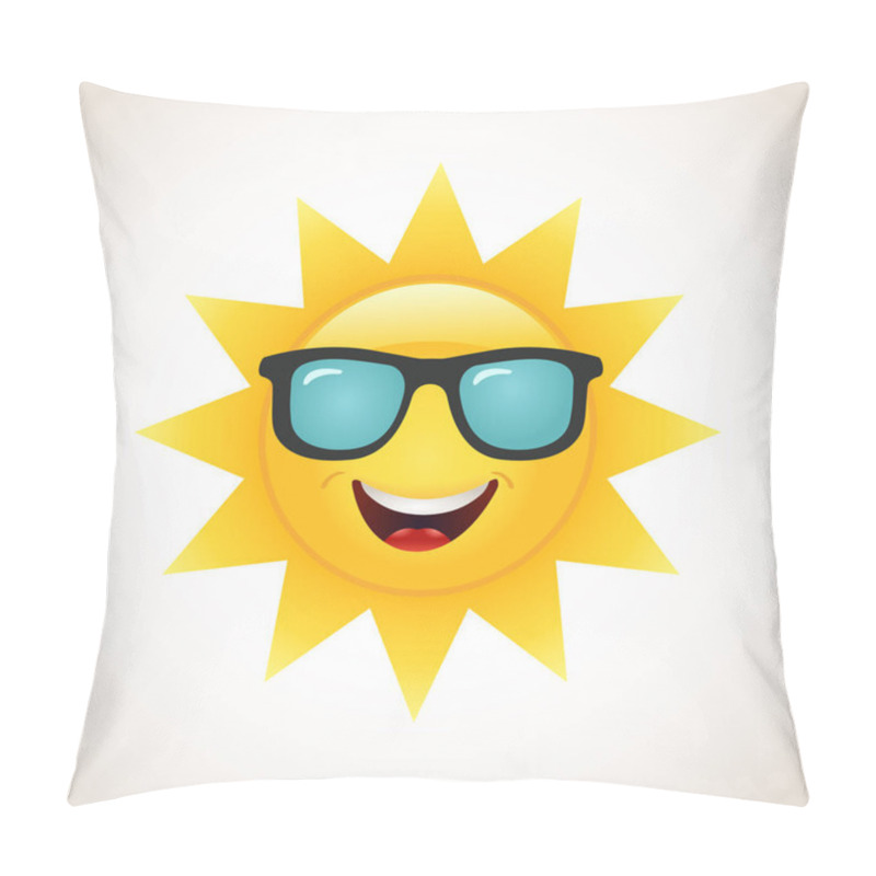 Personality  Smiling Sun icon pillow covers