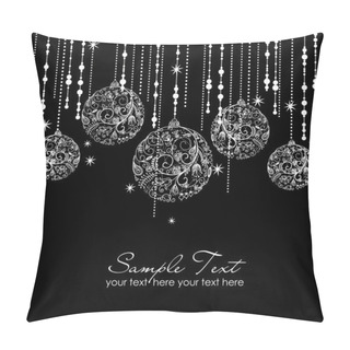 Personality  Black And White Christmas Ornaments Pillow Covers
