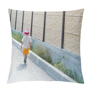 Personality  Little Boy Walking Away Pillow Covers