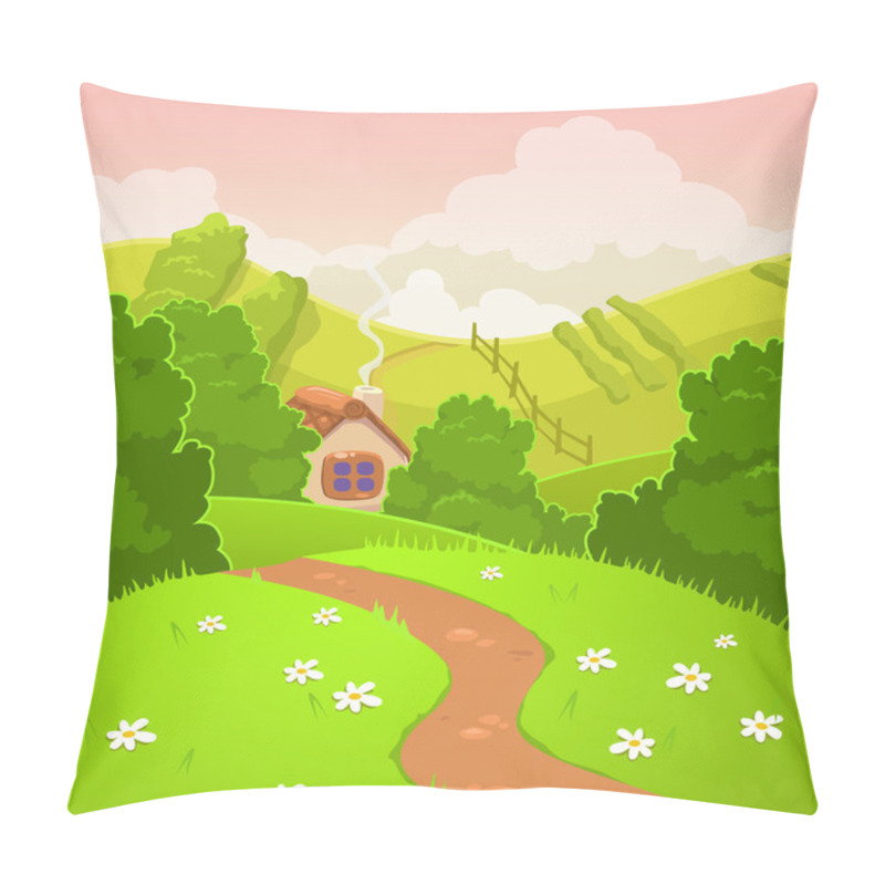 Personality  Cartoon nature country landscape pillow covers