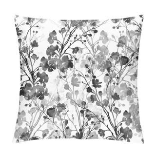 Personality  Imprints Of Flowering Branches Pillow Covers