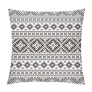 Personality  Seamless Etnic Pattern In Black And White Color. BW Tribal Aztec Pattern Pillow Covers
