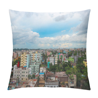 Personality  Landscape View Of A City From Upper. Chittagong. Bangladesh Selective Focus On Subject. Selective Focus On Foreground. Background Blur Pillow Covers