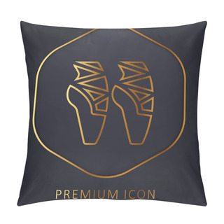 Personality  Ballet Golden Line Premium Logo Or Icon Pillow Covers