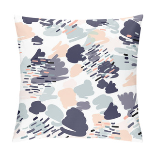 Personality  Trendy Scribbles Seamless Pattern In Pastel Colors Pillow Covers