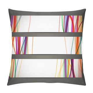Personality  Banner With Abstract Pattern Pillow Covers