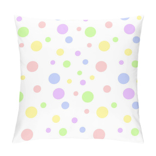 Personality  Seamless Pastel Multi Polka Dot Pillow Covers