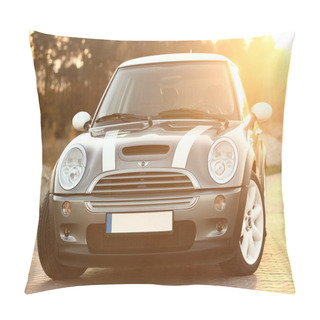 Personality  Poland, November 05 2014: Mini Cooper S On The Parking Pillow Covers