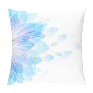 Personality  Floral Round Pattern Of Blue Flower Petals Pillow Covers