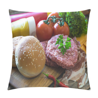 Personality  Ingredients For Homemade Burger Pillow Covers