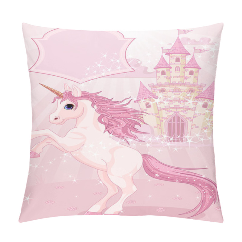 Personality  Fairy Tale Castle And Unicorn Pillow Covers