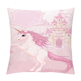 Personality  Fairy Tale Castle And Unicorn Pillow Covers