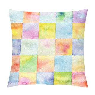 Personality  Abstract Square Watercolor Painted Background Pillow Covers