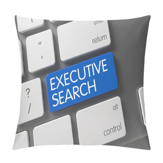 Personality  Keyboard With Blue Keypad - Executive Search. 3D. Pillow Covers