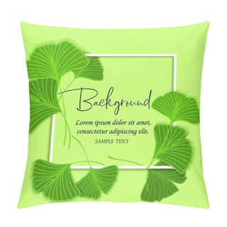 Personality  Vector Illustration Ginkgo Biloba Leaves. Nature Background With Leaves. Pillow Covers