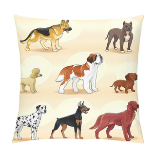 Personality  Groups Of Dog. Pillow Covers