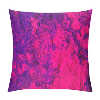 Personality  Top View Of Purple And Pink Holi Powder, Traditional Indian Festival Of Colours Pillow Covers