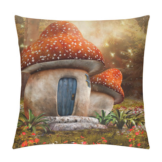 Personality  Fantasy Mushroom Cottage Pillow Covers