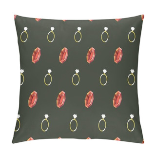 Personality  Colored Background With Different Accessories Pillow Covers