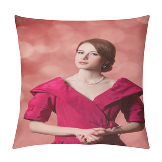 Personality  Beautiful Redhead Women. Pillow Covers