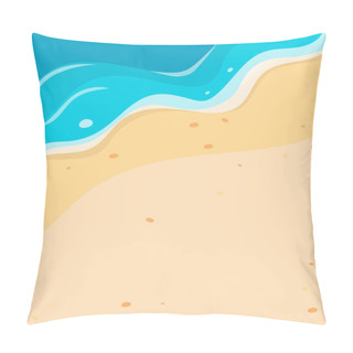 Personality  Summer Beach Illustration Background Pillow Covers