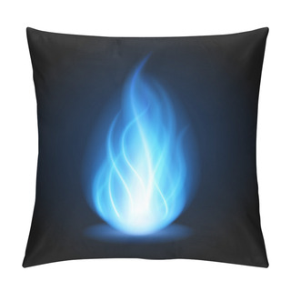 Personality  Abstract Fire Flame Light On Black Background Vector Illustration. Pillow Covers