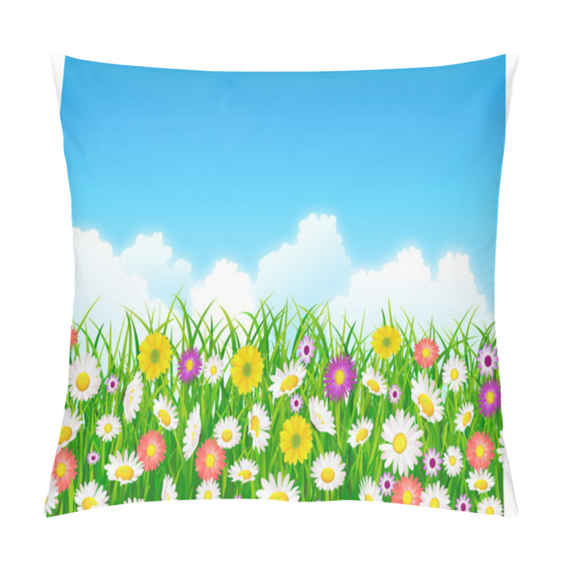 Personality  Flower field background pillow covers